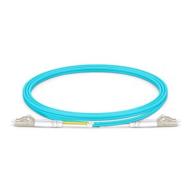 0.5m (1.6ft) LC UPC to LC UPC Duplex OM4 Multimode PVC (OFNR) 2.0mm Fiber Optic Patch Cable