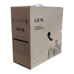 100M CAT6 UTP Ethernet Network Cable RJ45 CCA Indoor-Outdoor in Pull Box - Grey