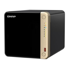 4 Bay QNAP TS-464-8G NAS Enclosure, 8GB RAM, Celeron N5095 Quad Core, 4x SATA III, 2x M.2, 2x 2.5GbE, USB 3.2 Gen2, HDMI