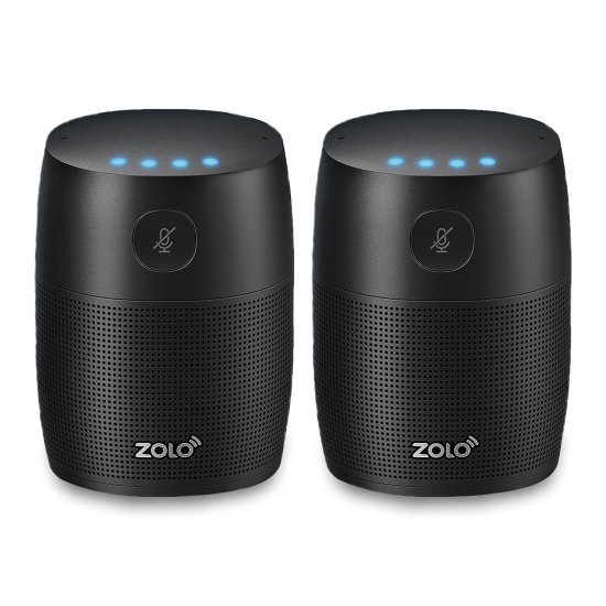 (image for) Anker Zolo Mojo Smart Speakers Twin Pack with Google Assistant Built In Black