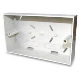 Progressiverobot double Gang White Plastic Flush Back Box Unit For RJ45 Face Plates UT-732 For Use With LN 27412
