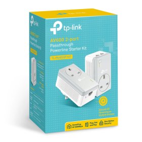 TP-LINK Twin Pack 2-Port Passthrough Homeplug Powerline Starter Kit