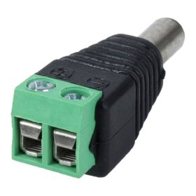 Xclio Male 12V DC Adapter, Male Power Plug to Balun Connector CCTV