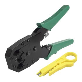 Xclio RJ45-RJ11 Dual Network Lan Cable Crimping Tool with Cable Stripper and Cutter CAT5-6-7