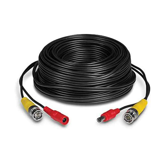 (image for) 20M Xclio CCTV DC and BNC Solid Copper CCTV Cable Pre Terminated - 2 Core Power