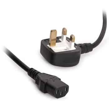 Xclio Kettle Lead PSU Power Cord/Cable UK Plug to C13, 1.5M - Black