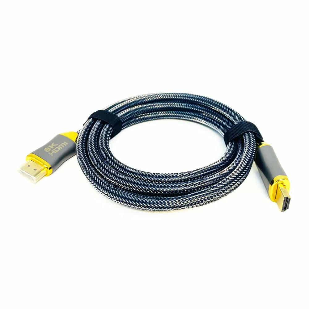 Xclio Silver/Black HDMI 2.1 4K/8K Braided Cable Black 2M