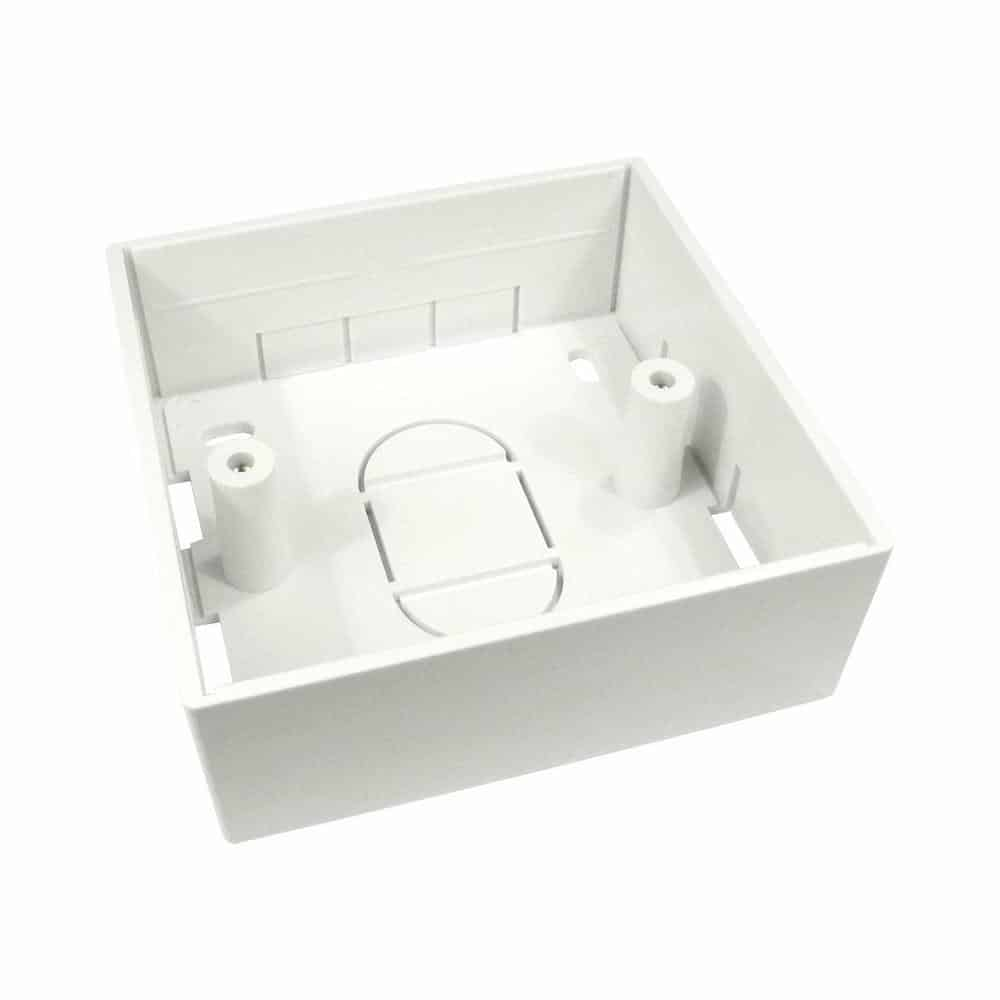 Xclio White PVC 86mm x 86mm x 37mm Single Gang Back Box