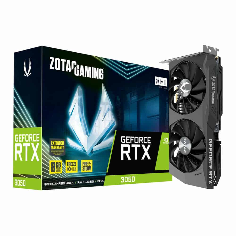 ZOTAC GeForce RTX 3050 ECO 8GB GDDR6 Graphics Card