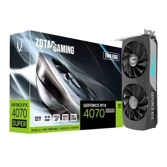 ZOTAC NVIDIA GeForce RTX 4070 SUPER 12GB Twin Edge Ada Lovelace Graphics Card