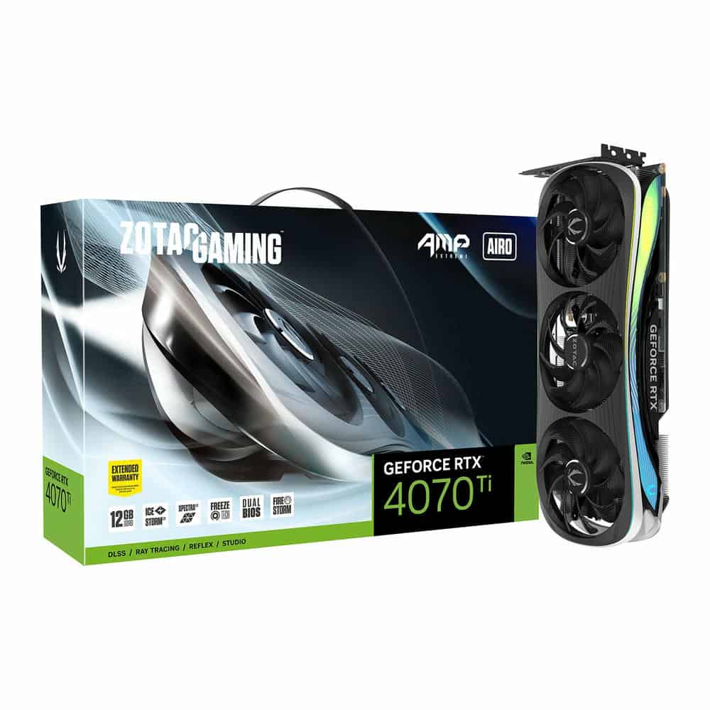 ZOTAC NVIDIA GeForce RTX 4070 Ti 12GB AMP Extreme AIRO Ada Lovelace Graphics Card