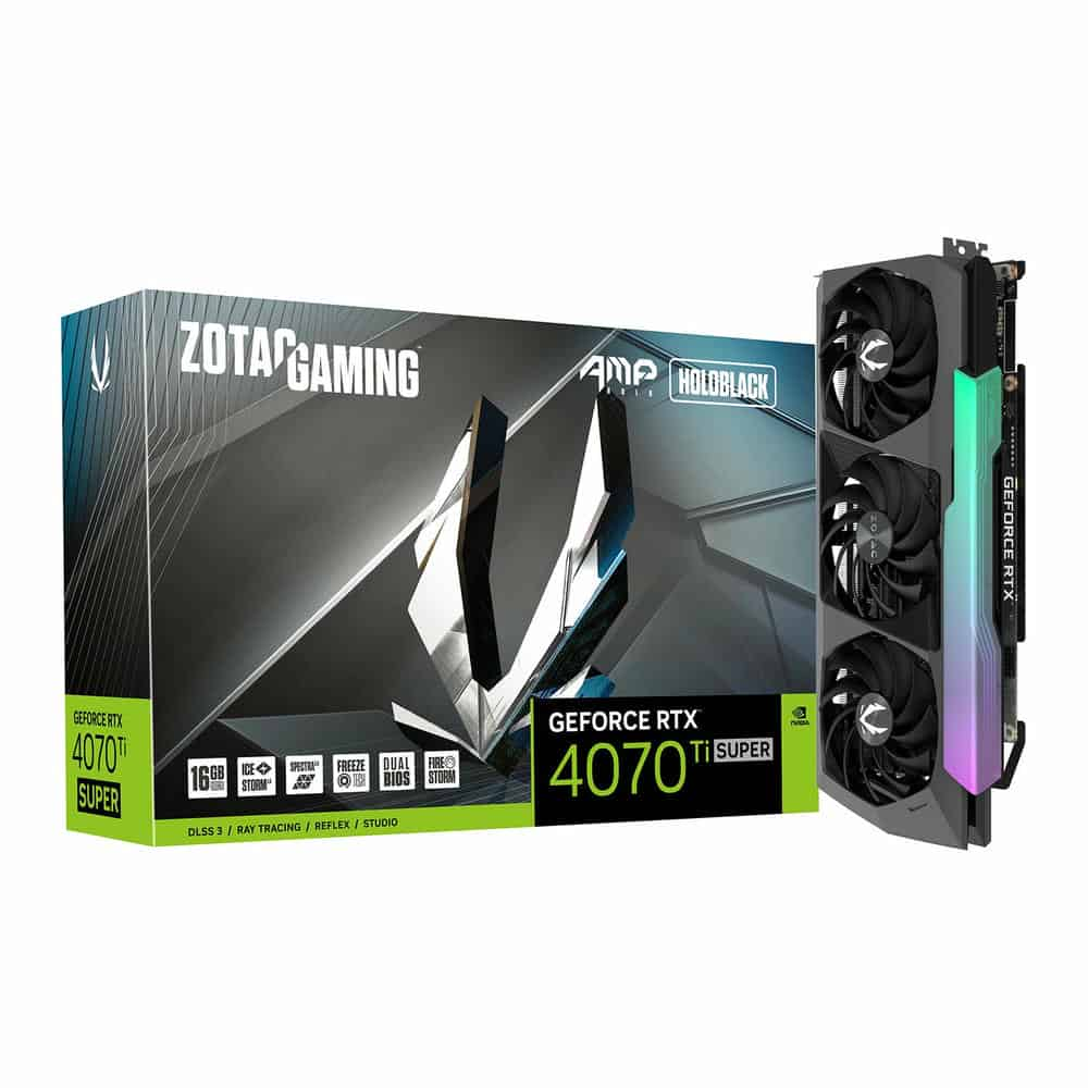 ZOTAC NVIDIA GeForce RTX 4070 Ti SUPER 16GB AMP HOLO Ada Lovelace Graphics Card