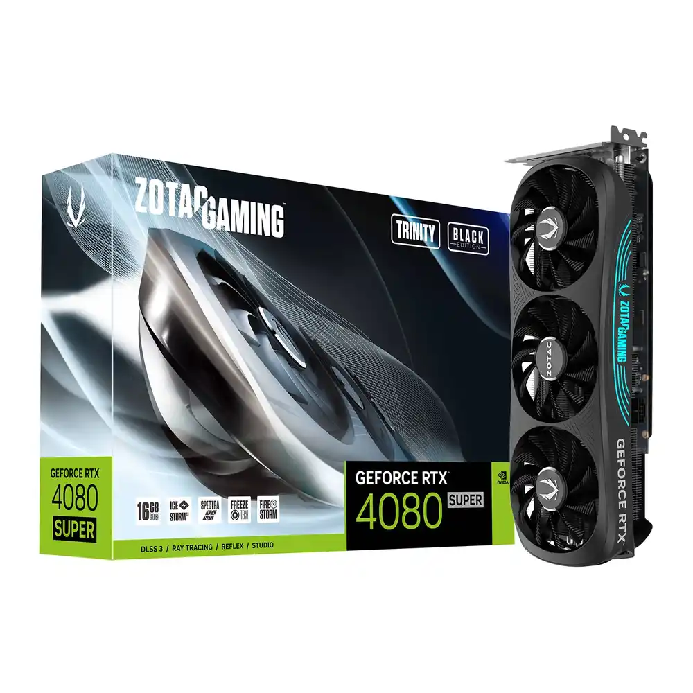 ZOTAC NVIDIA GeForce RTX 4080 SUPER Trinity Black Edition 16GBAda Lovelace Graphics Card