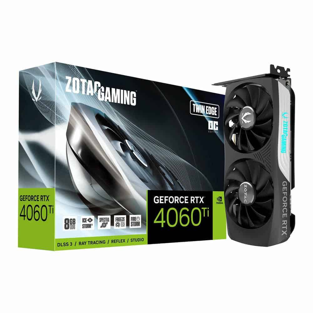 (image for) Zotac NVIDIA GeForce RTX 4060 Ti 8GB Twin Edge OC Ada Lovelace Graphics Card