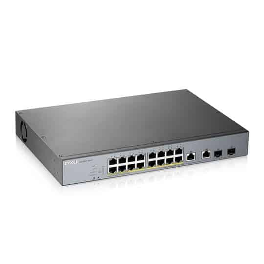 Zyxel 16-Port GS1350-18HP Smart Managed PoE Gigabit Switch with GbE Uplink