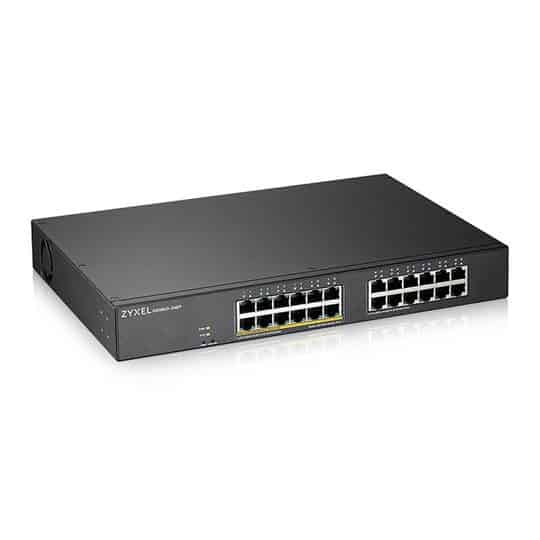 Zyxel 24-Port GS1900-24EP Smart Managed Gigabit PoE+ Switch 130W