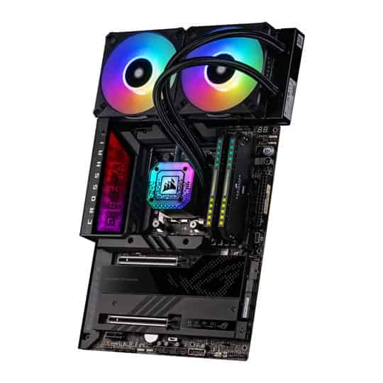 X670E ROG Gaming Bundle, AMD Ryzen 9 7950X3D, ASUS ROG CROSSHAIR X670E HERO, 64GB DDR5, Corsair H100i ELITE CAPELLIX