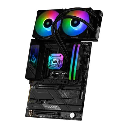 X670E STRIX Gaming Bundle, AMD Ryzen 9 7950X3D, ASUS ROG X670E-F WIFI, 32GB DDR5, H100i Elite Capellix XT