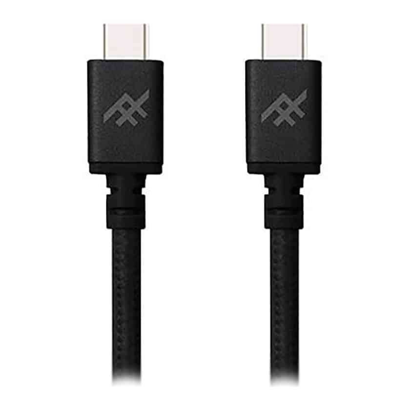 iFrogz UniqueSync Braided USB C to C Charge & Sync Cable Fast Black 1.8m