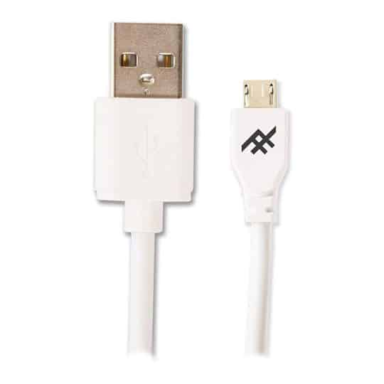 (image for) iFrogz UniqueSync USB A to Micro USB Charge & Sync Durable Cable 2.1A 3M White